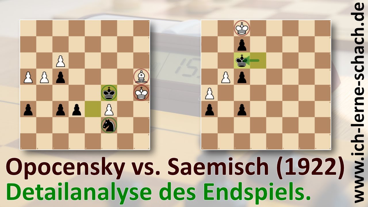 Endspiel-Analyse: Opocensky vs. Saemisch (1922)