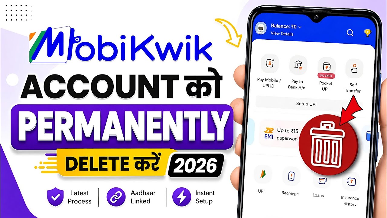 Mobikwik Account Delete Kaise Kare | How to Delete Mobikwik Account in Hindi | Delete Mobikwik 2026
