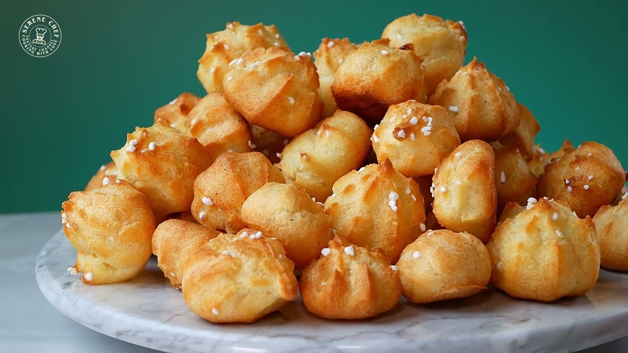 Chouquettes | Требуется только мука, яйца и масло | Слоеные пирожки с сахарной начинкой