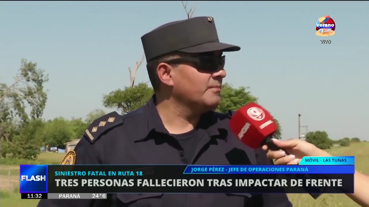 Trágico choque en Ruta 18: tres muertos y un herido pelea por su vida