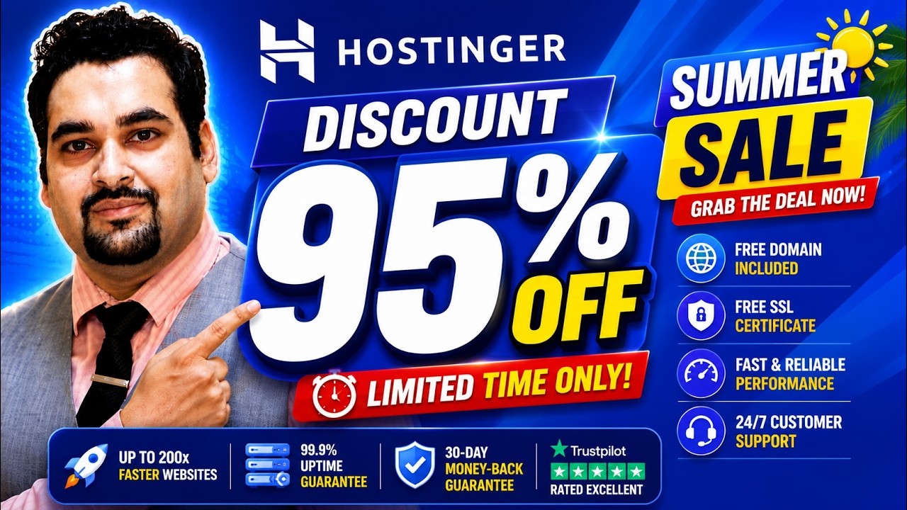 Hostinger Discount Code 2026: Save Up to 95% with Hostinger Coupon Code + Free Domain [SUMMER SALE]