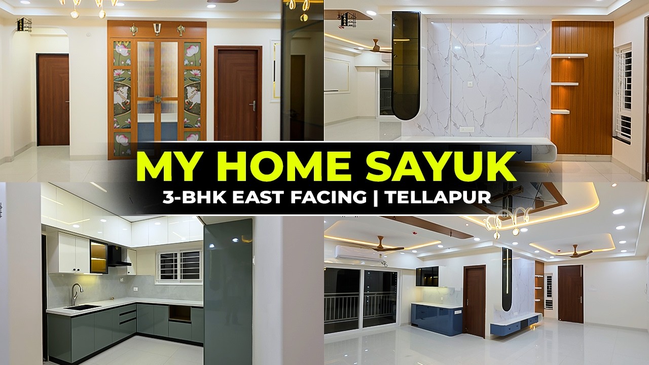 My Home Sayuk Tellapur 3BHK Flat Tour | Elegant East Facing Apartment Hyderabad #tellapur