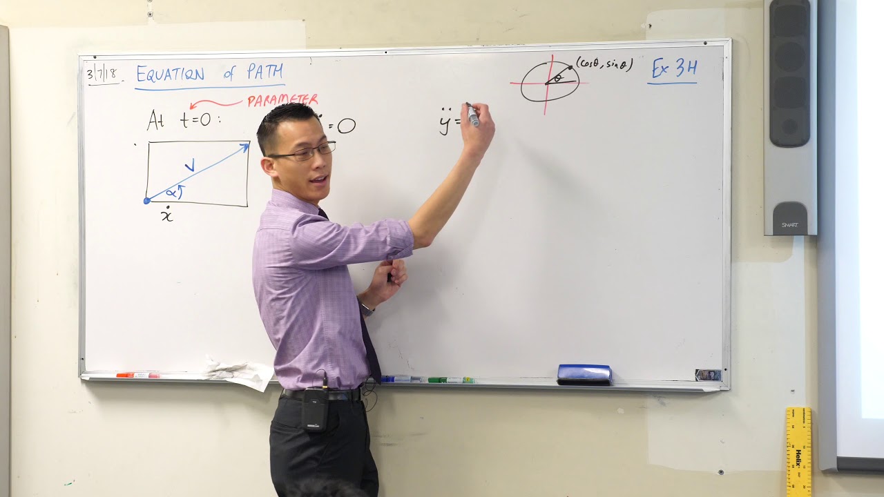 Equation of Path (1 of 4: Establishing the horizontal equations)