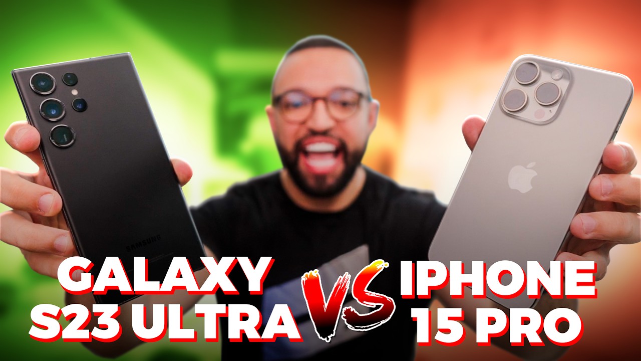 GALAXY S23 ULTRA vs iPHONE 15 PRO MAX | Qual é o MELHOR smartphone? COMPARATIVO!