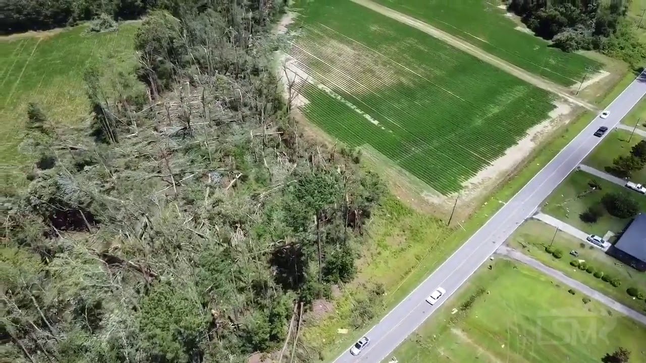 8-4-20 Windsor, NC - Aerial Tornado Damage