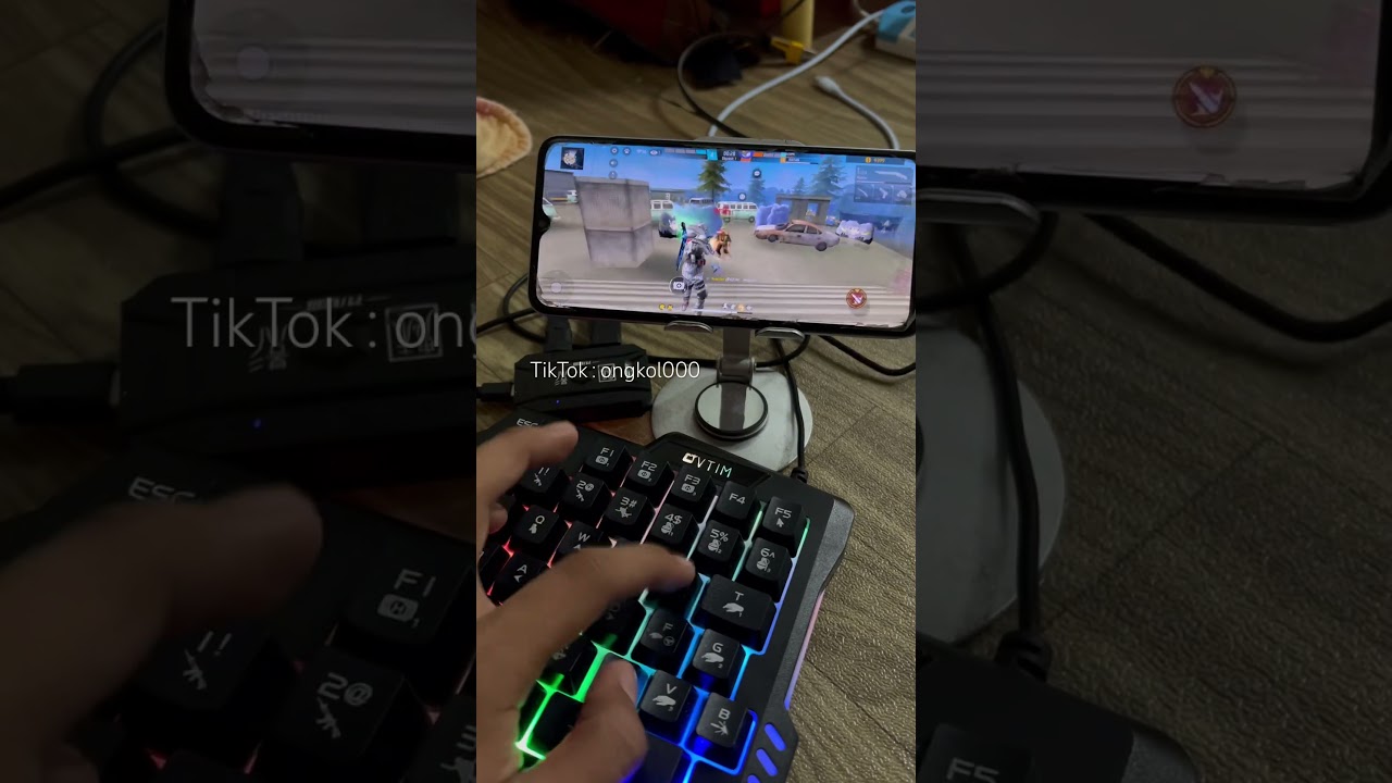 Keybord mouse wireless gaming #freefire #mobilador