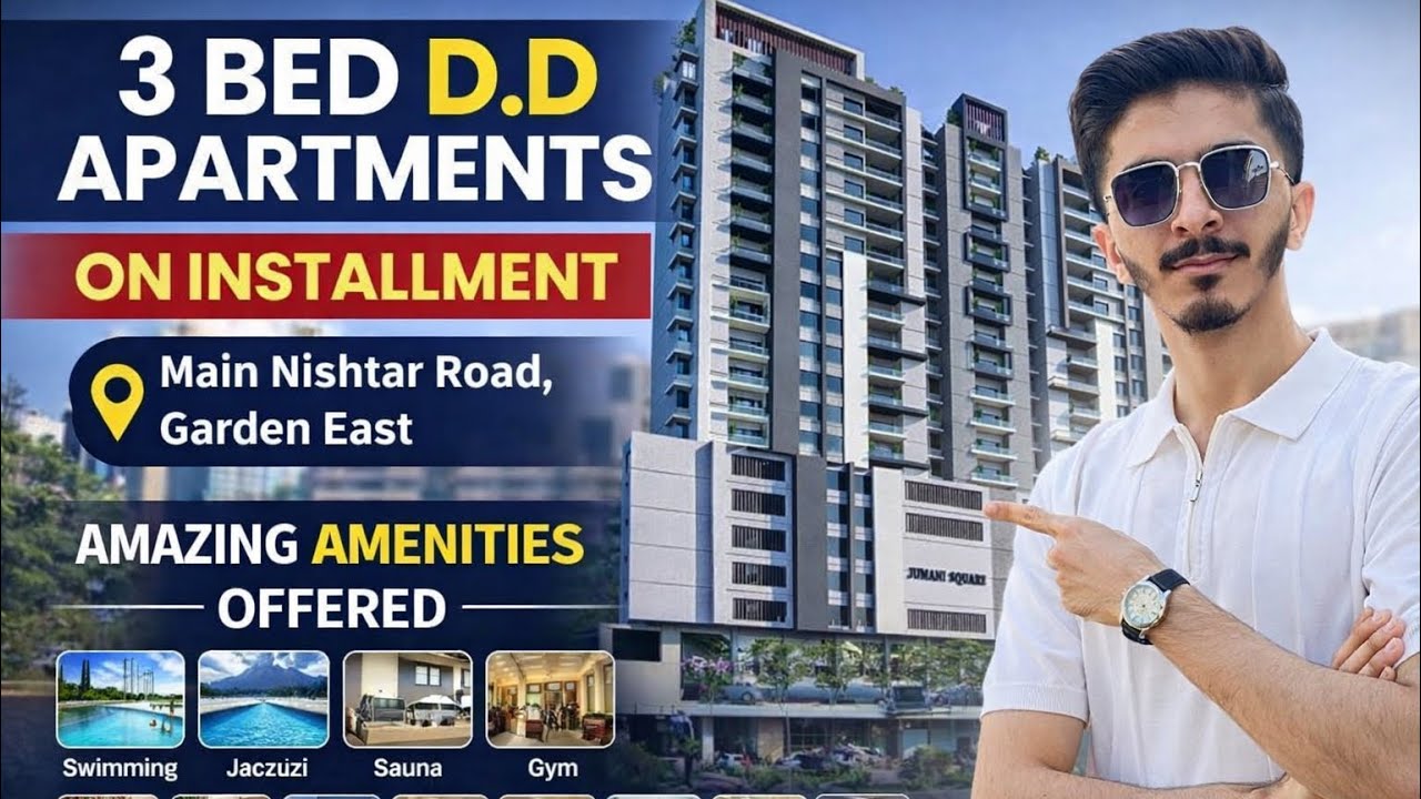 Apartments on Installments in the Heart of Karachi | Garden East | 3 Bed D.D Luxurious Apartments 