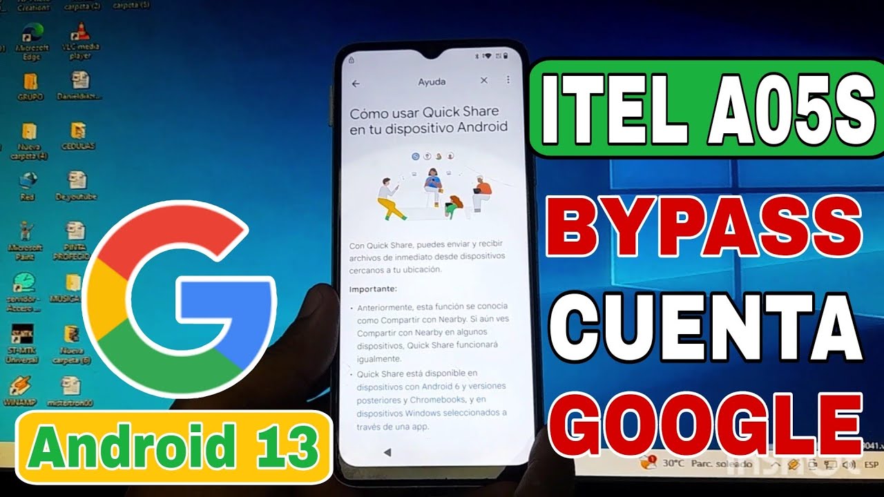 Itel A05S Eliminar Cuenta Google Android 13 | Itel A663LC FRP Bypass Android 13 | SIN PC ✅️