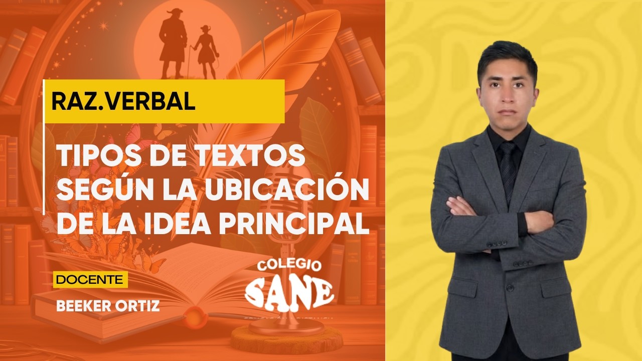 RAZ. VERBAL / TIPOS DE TEXTO SEGÚN LA UBICACIÓN DEL LA IDEA PRINCIPAL / 4º II BIM / 22 - 02