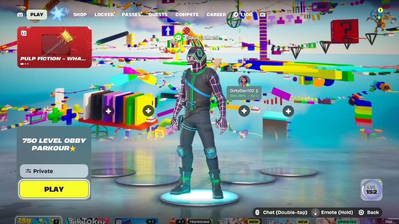 Fortnite chapter 7 season 1 deathrun challenge grinding