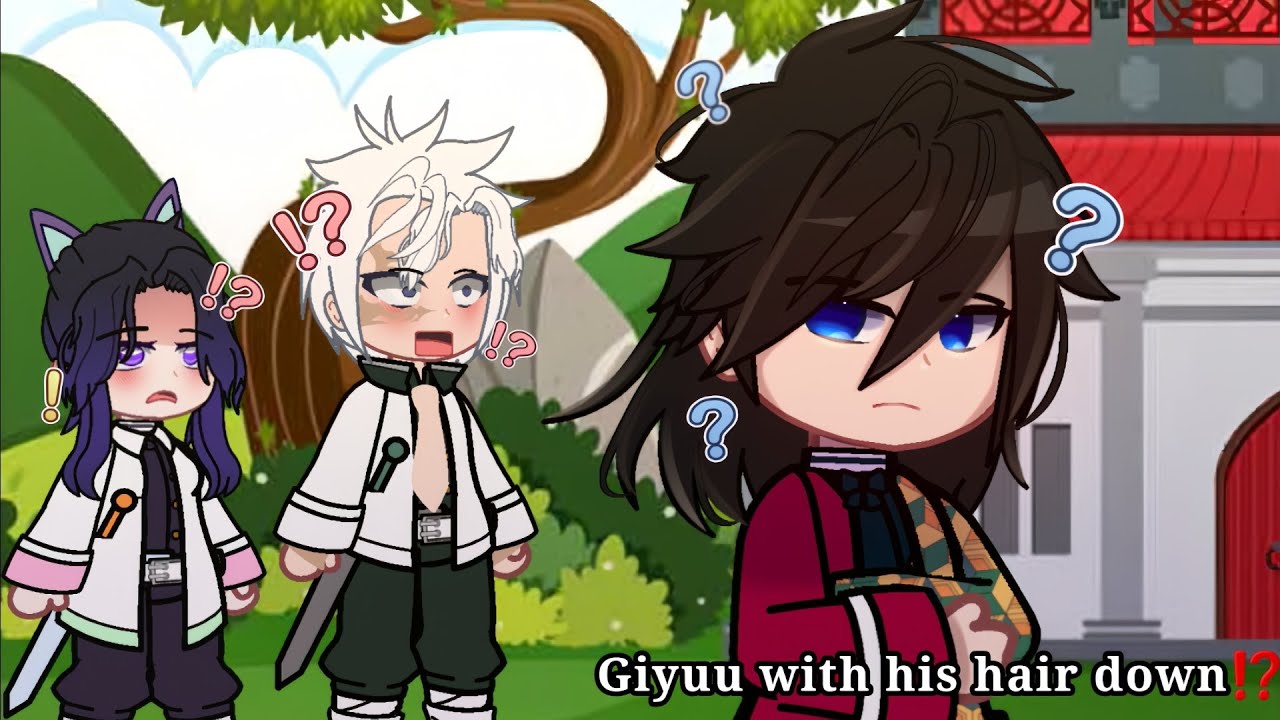Giyuu with his hair down...😳⁉️ [💐 MeMe 💐]//💨💚 Sanegiyuu 🌊💙/ 🦋💜 Shinogiyuu 🌊💙(👹 Demon Slayer 🗡)