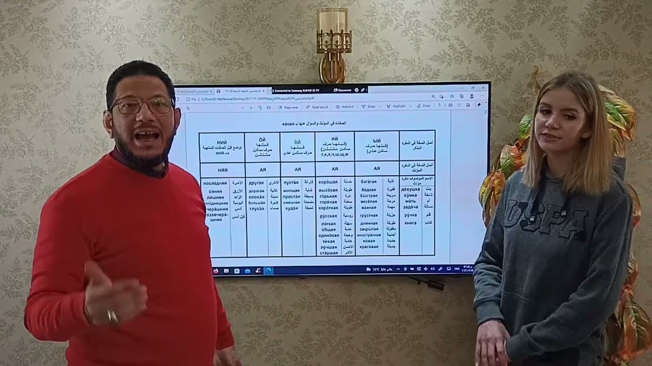 الصفات المذكرة والمؤنثة في الحالة الاسمية ج1- شرح كتاب المتخصص في قواعد اللغة الروسية