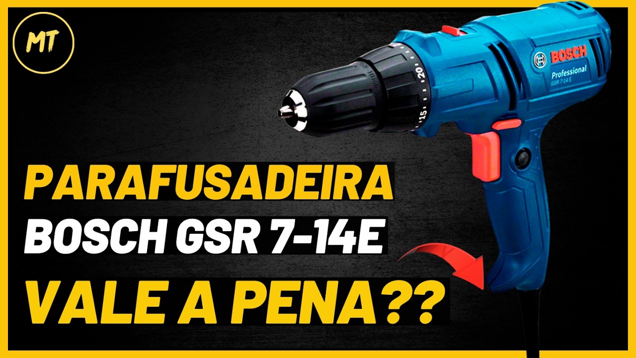 BOSCH GSR7-14E: PARAFUSADEIRA COM CABO VALE A PENA?? Review COMPLETO e Teste de Desempenho REAL!