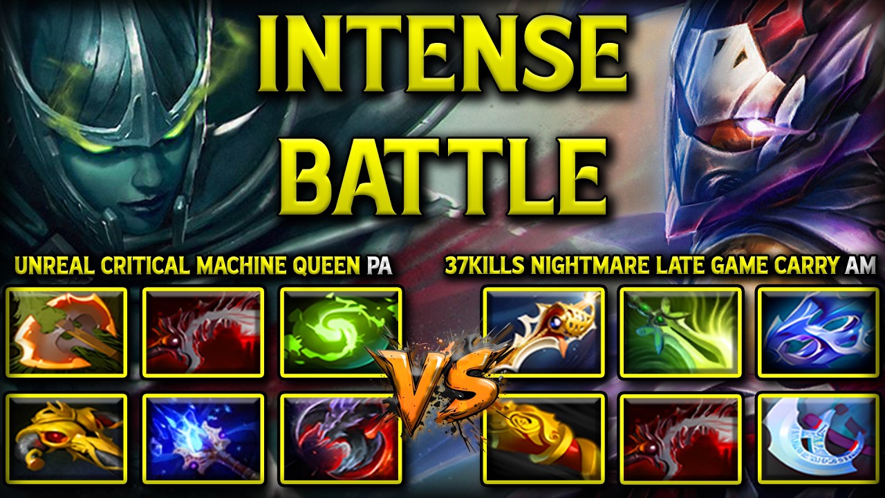 INTENSE CARRY BATTLE | UNREAL CRIT DMG PHANTOM ASSASSIN VS. 37KILLS NIGHTMARE LATE GAME ANTI MAGE