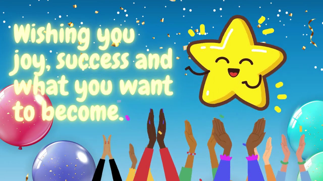 Wishing You a Happy Birthday Animated Greeting Card/E-card/Digital Greetings/Virtual Greeting Card