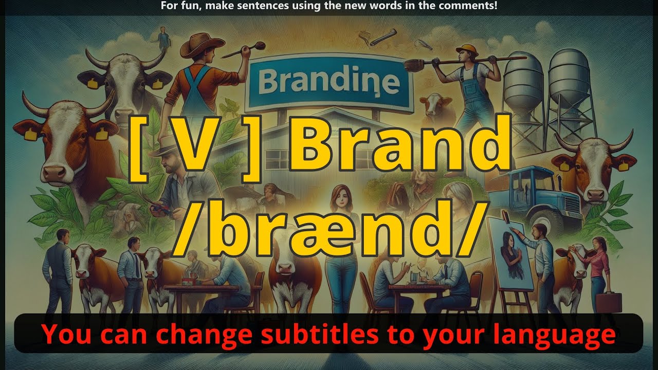 Brand meaning with 5 examples (Verb)