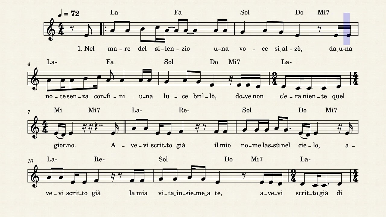 Il disegno - canto liturgico