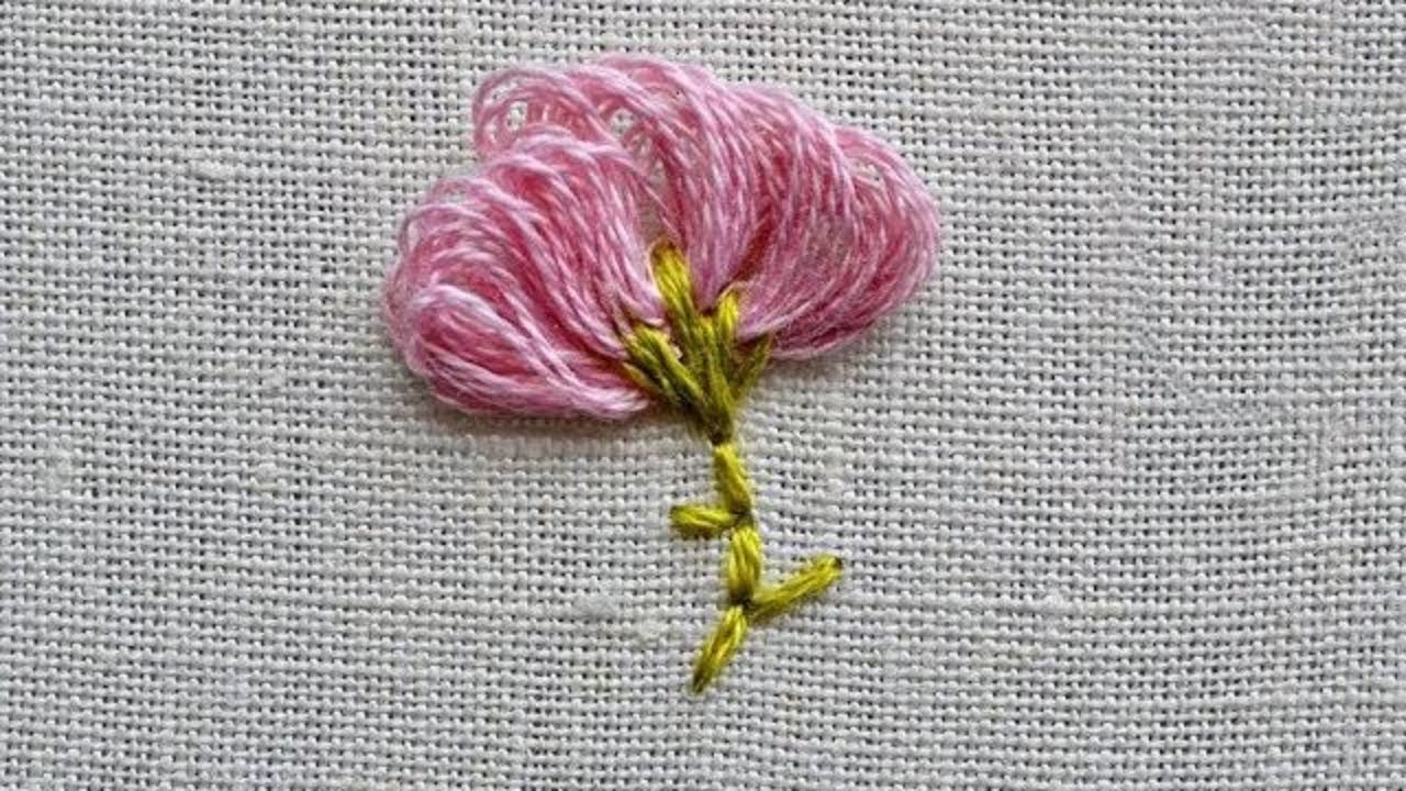 loopy flower embroidery tutorial