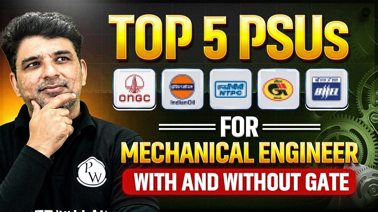Top 5 PSUs for Mechanical Engineers | With & Without GATE | Salary, Recruitment & Growth 🔥
