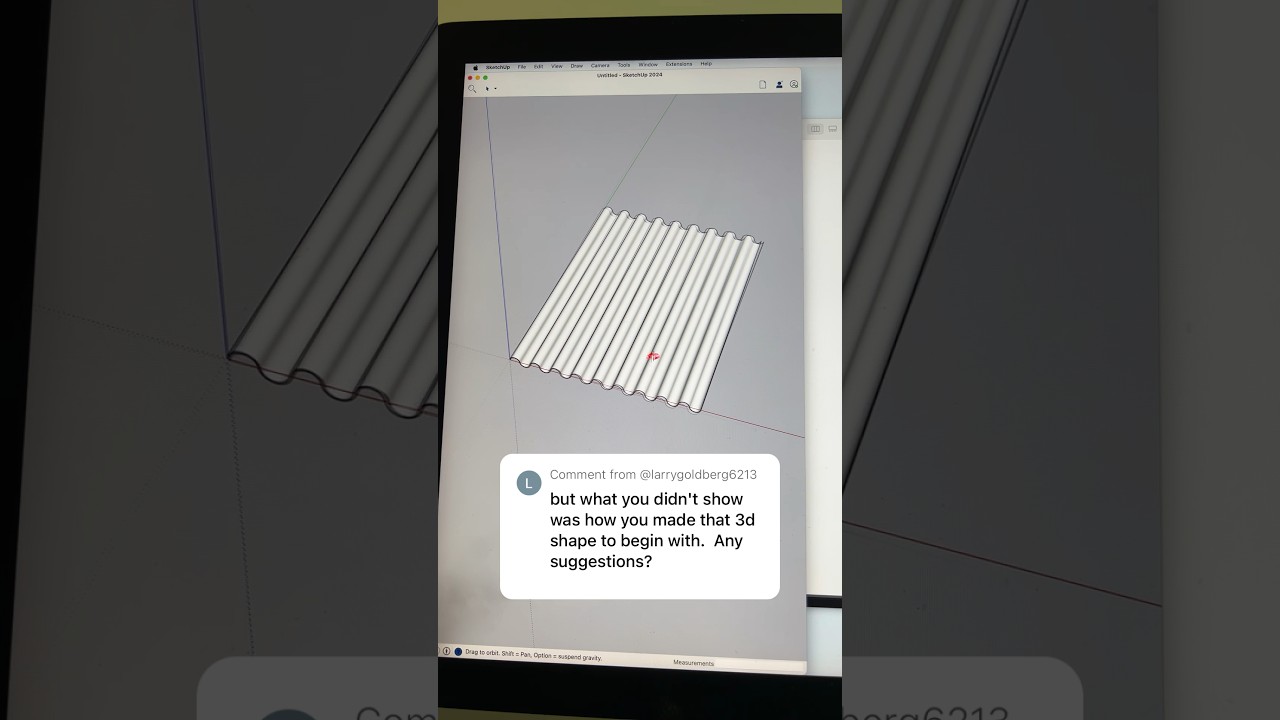 how to make corrugated metal panel #sketchup