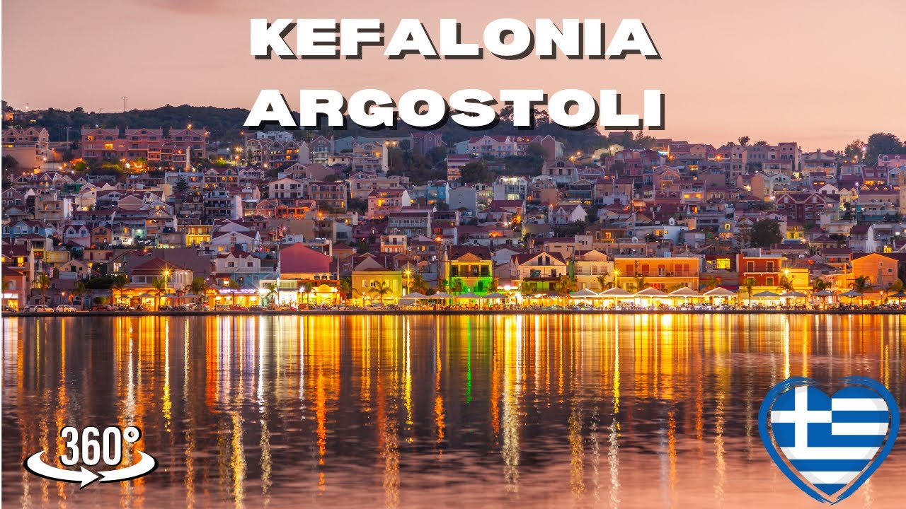 Discover Cephalonia, Greece Island in VR 360 Argostoli City Center 1 Aug 2023 Part 1