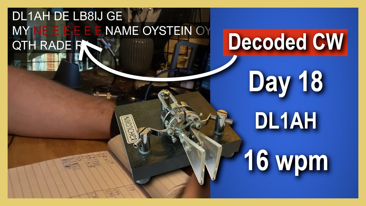 Slow CW QSO Decoded. Listen and learn! QRS
