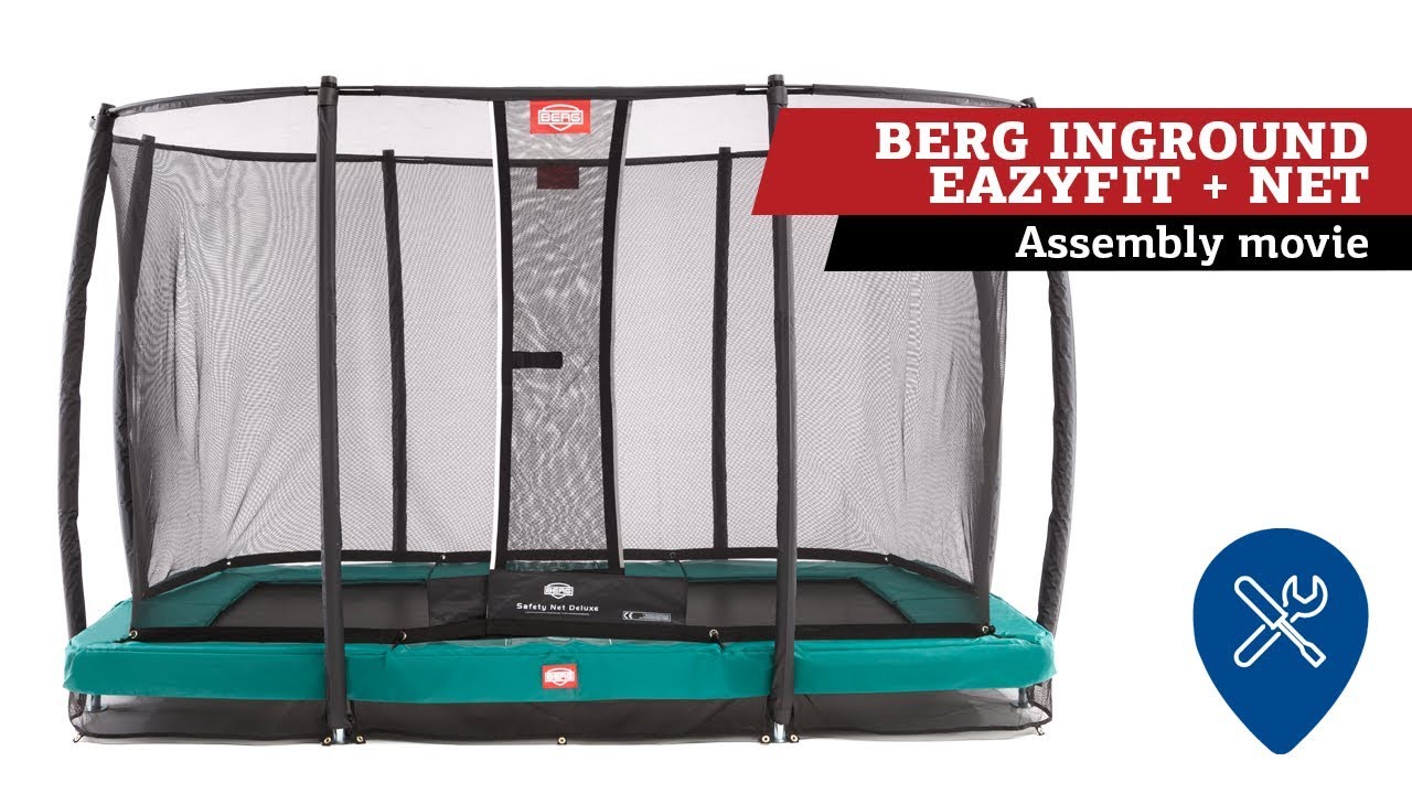 BERG InGround EazyFit trampoline + Safety net Deluxe | assembly
