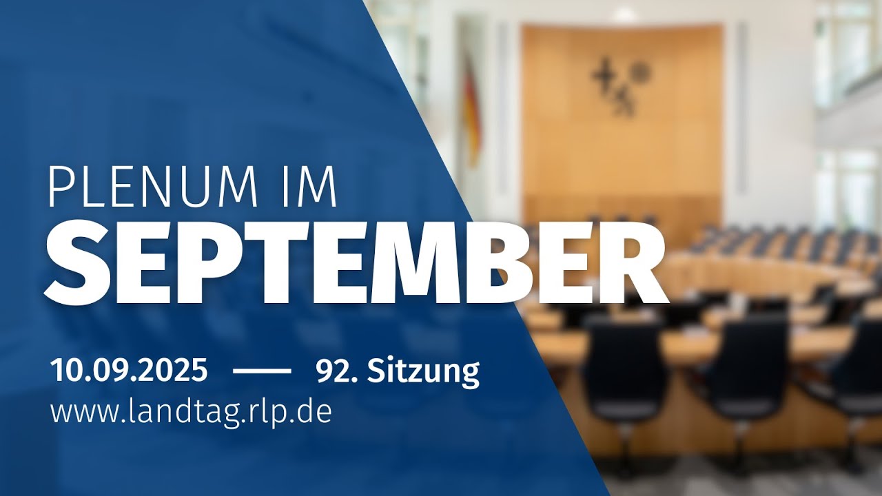 92. Plenarsitzung am Mittwoch, dem 10. September 2025, 14:00 Uhr