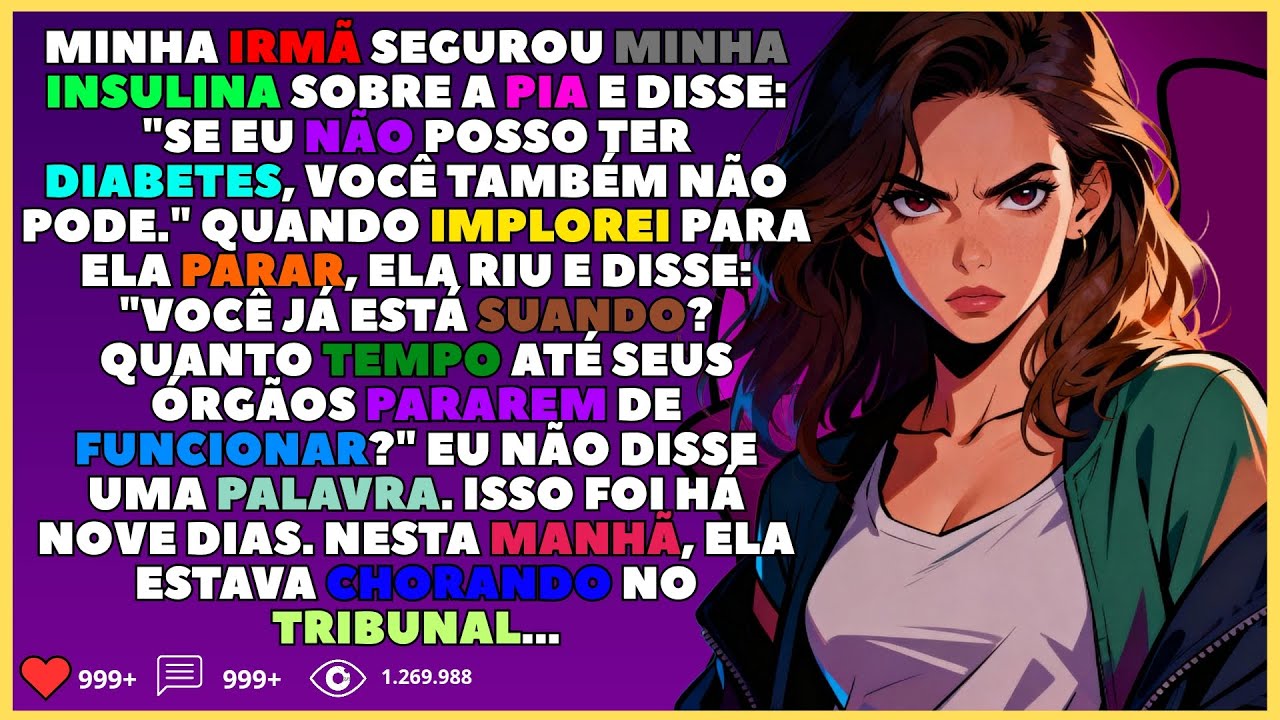 Minha irmã segurou minha insulina sobre a pia e disse...