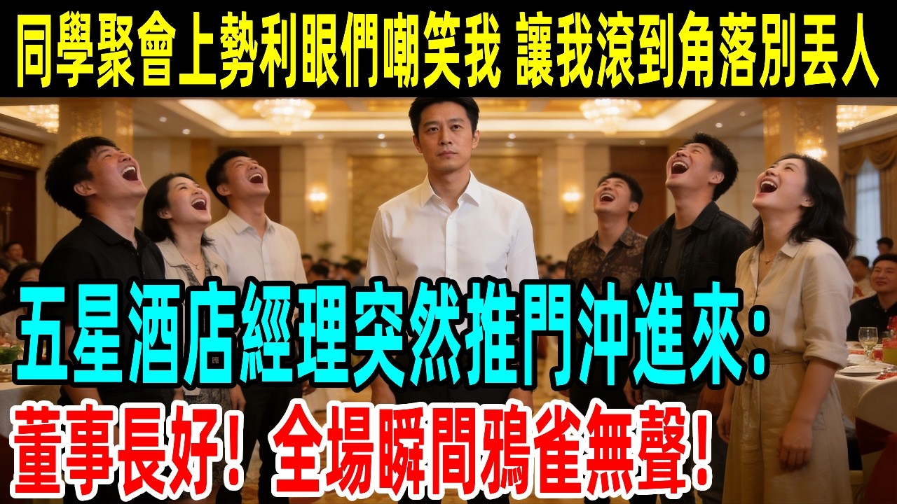 同學聚會上勢利眼們嘲笑我是無業遊民讓我滾到角落別丟人，五星酒店經理突然推門沖進來：董事長好！全場瞬間鴉雀無聲！#情感故事 #故事頻道 #感人壹幕#溫情#溫情故事#正能量#故事#情感#中老年