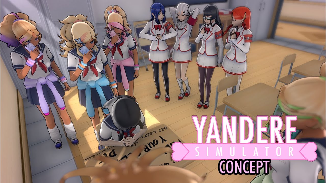 The concept of student council stops musume gangs from hurting other students | Yandere Simulator