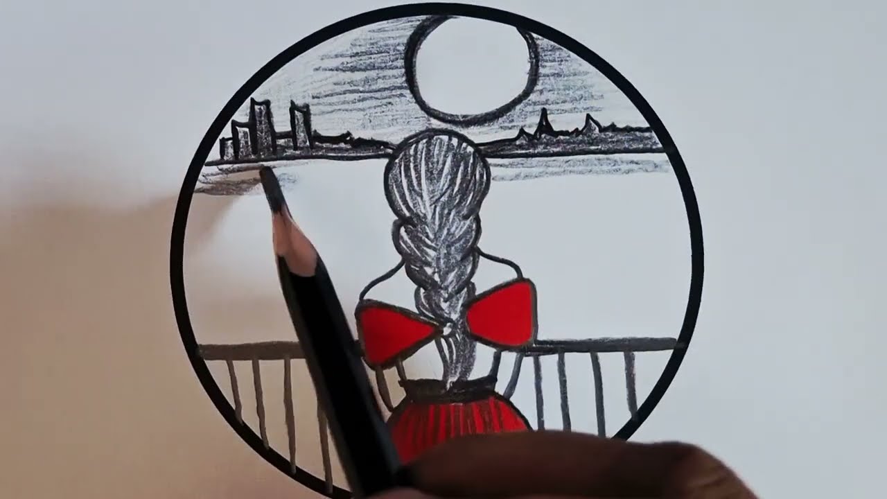 Simple and Easy circle drawing @SketchandDrawjourney 