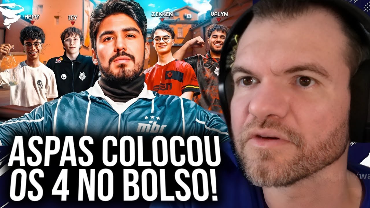 WAVE REAGINDO AO ASPAS FAZENDO PARTIDA INSANA CONTRA 4 PRO PLAYERS! (zekken, Icy, Valyn & Hamy)
