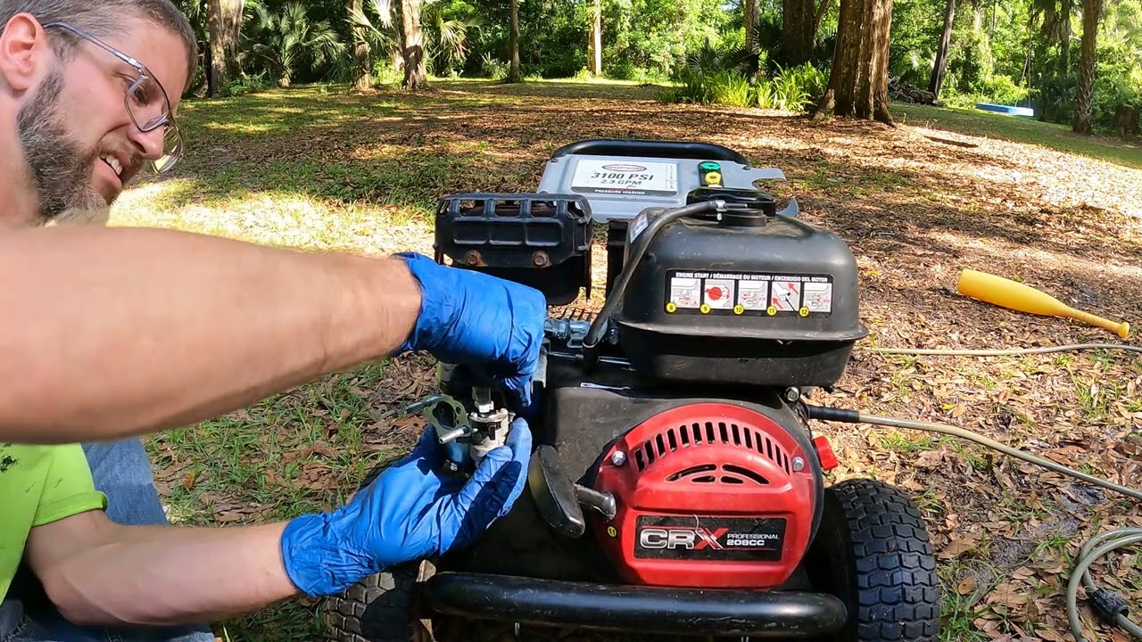 Simpson Professional 3100 Pressure Washer Carb Removal and Reinstall to replace a missing gasket