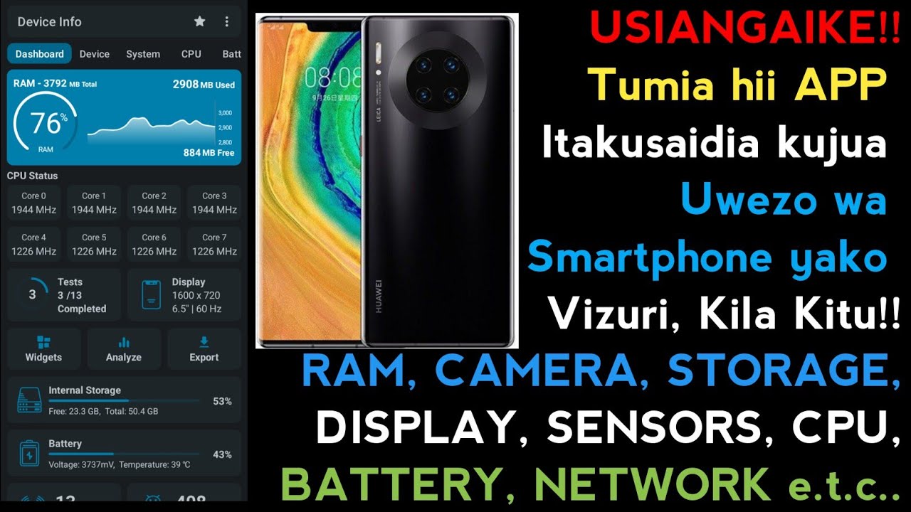 TUMIA APP HII KUJUA UWEZO WA SMARTPHONE YAKO, 