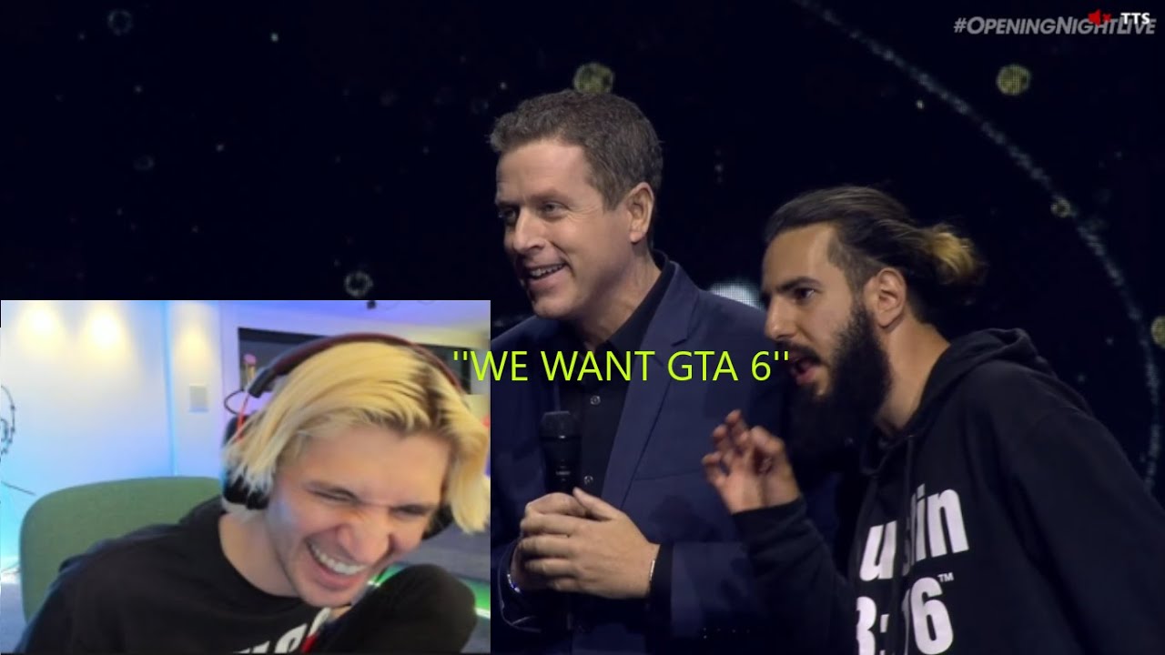 xQc Reacts to a Guy jumping on stage at Gamescon wanting GTA 6