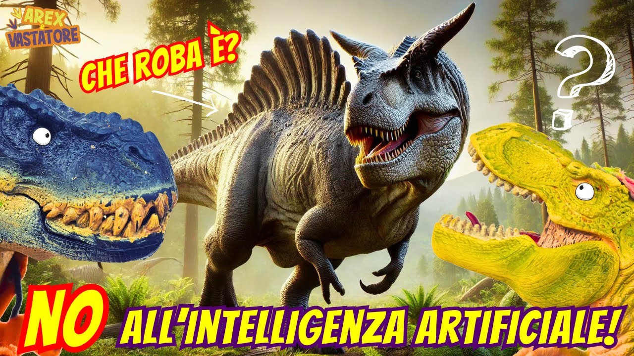 REACTION ai DINOSAURI generati dall'INTELLIGENZA ARTIFICIALE 🦖😨 Arex & Vastatore