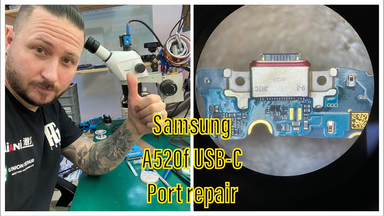BASIC REPAIRS - A520f NO CHARGE - USB-C CHARGING-PORT BROKEN - REPLACE USB-C PORT ON A520f