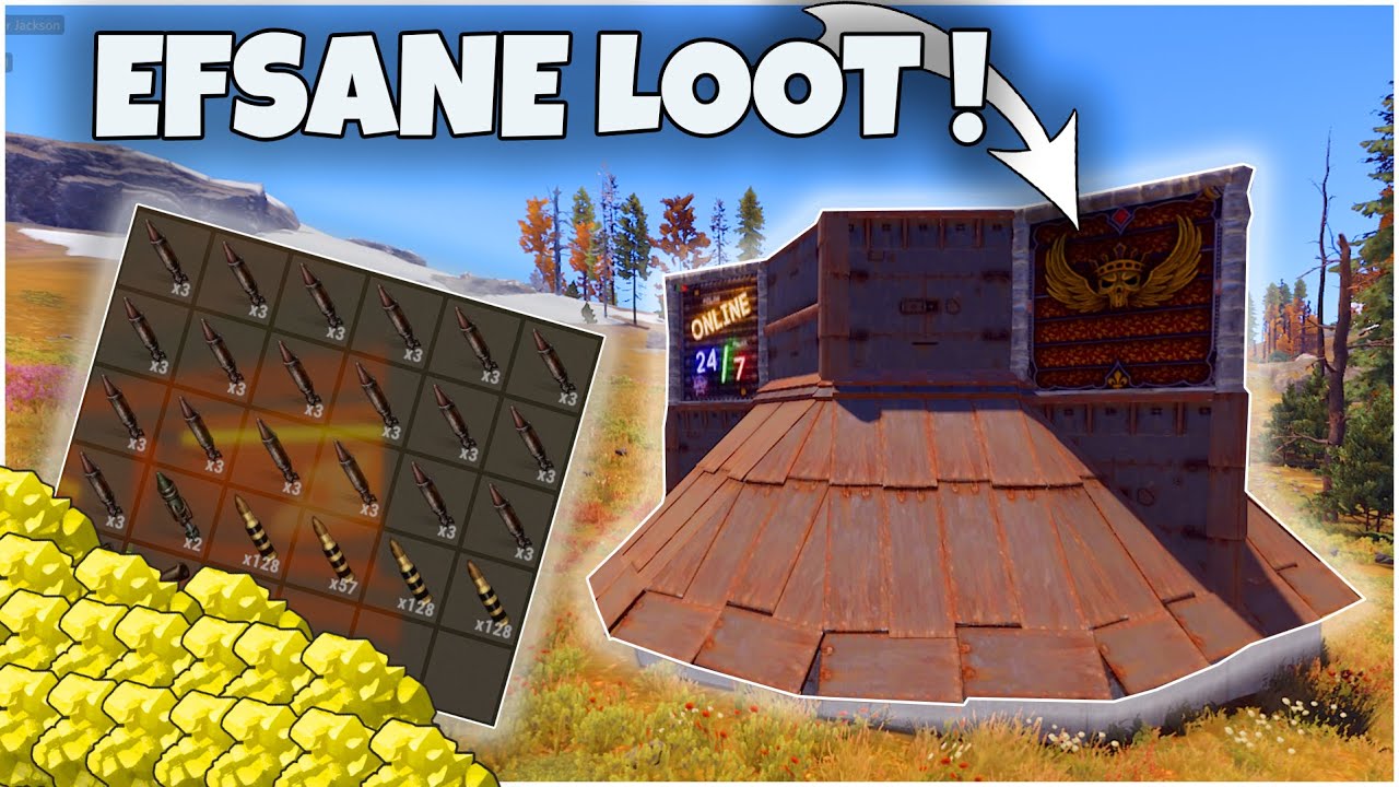 HQ BASEDEN EFSANE LOOT - Rust Türkçe