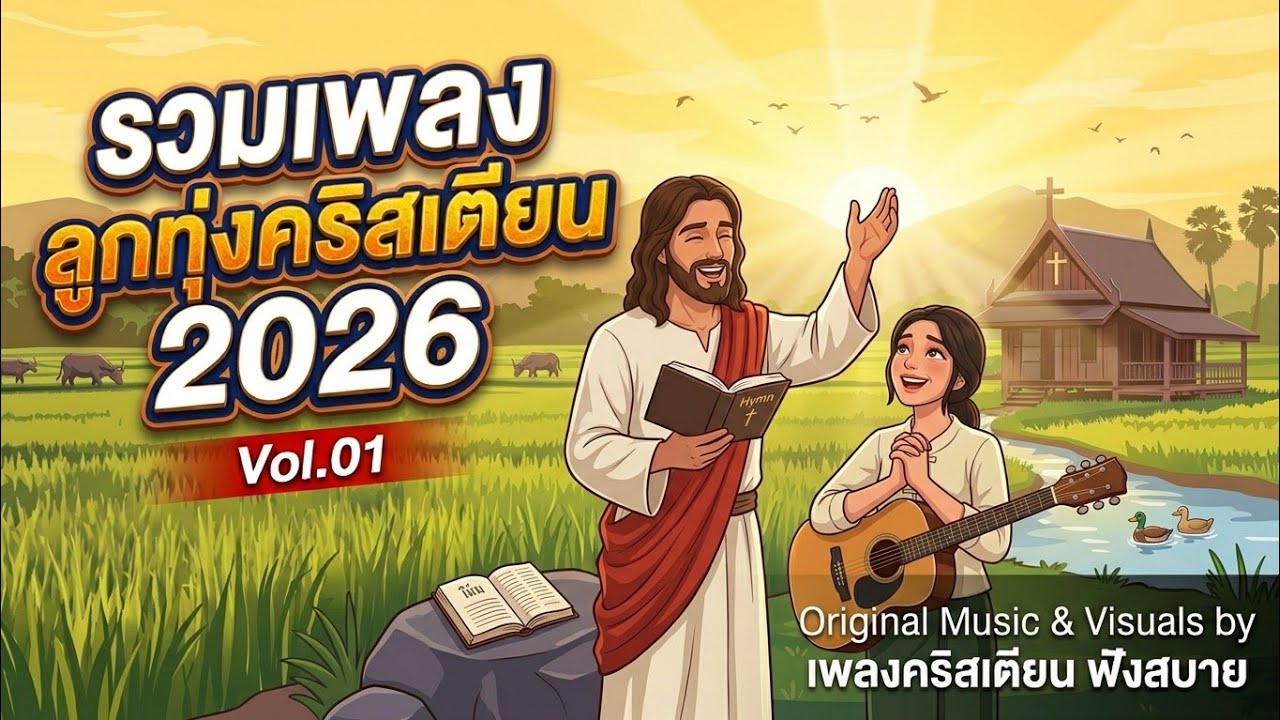รวมเพลงลูกทุ่งคริสเตียน 2026 Vol.01 ลูกทุ่งคลาสสิก อบอุ่น ฟังสบาย – by เพลงคริสเตียน ฟังสบาย