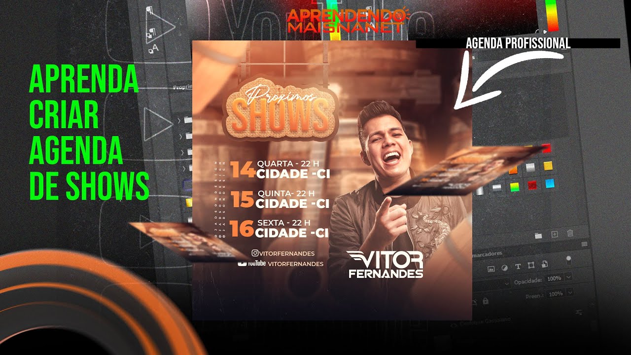 Como fazer flyer de AGENDA DE SHOWS ( PHOTOSHOP TUTORIAL )