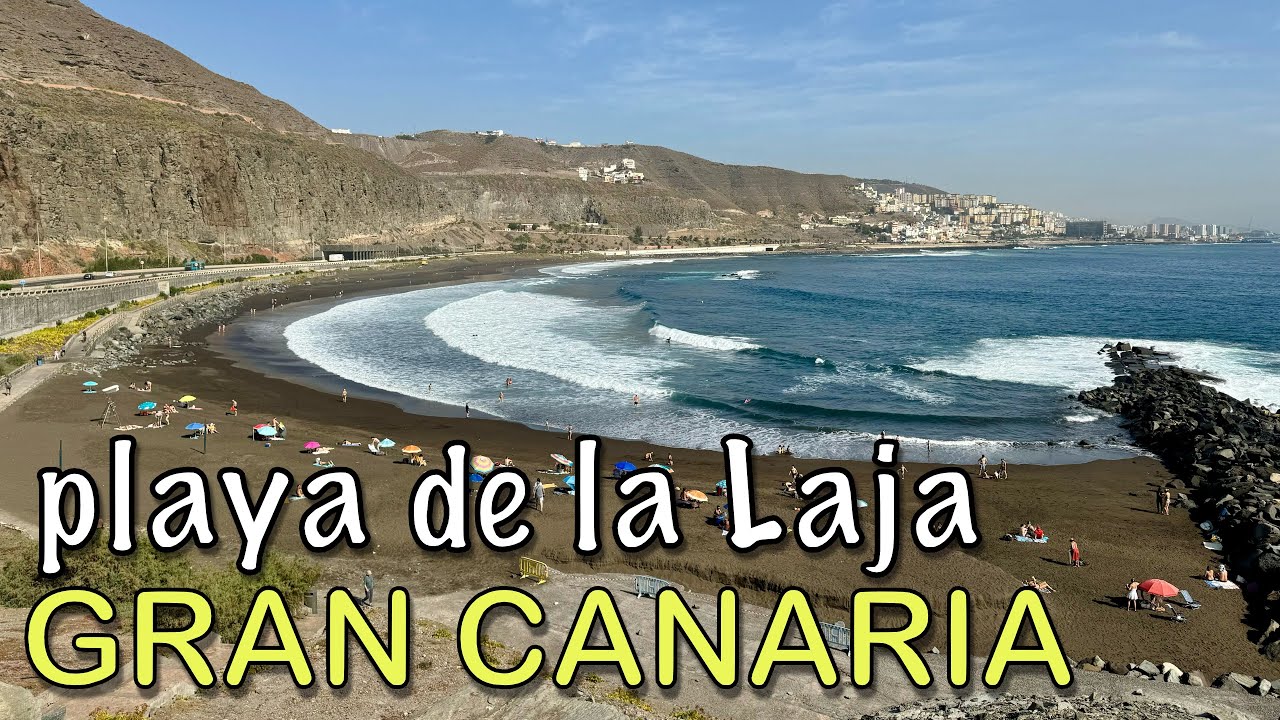 Gran Canaria - playa y piscinas de La Laja 🏖️🌊🏊‍♂️ 4K HDR
