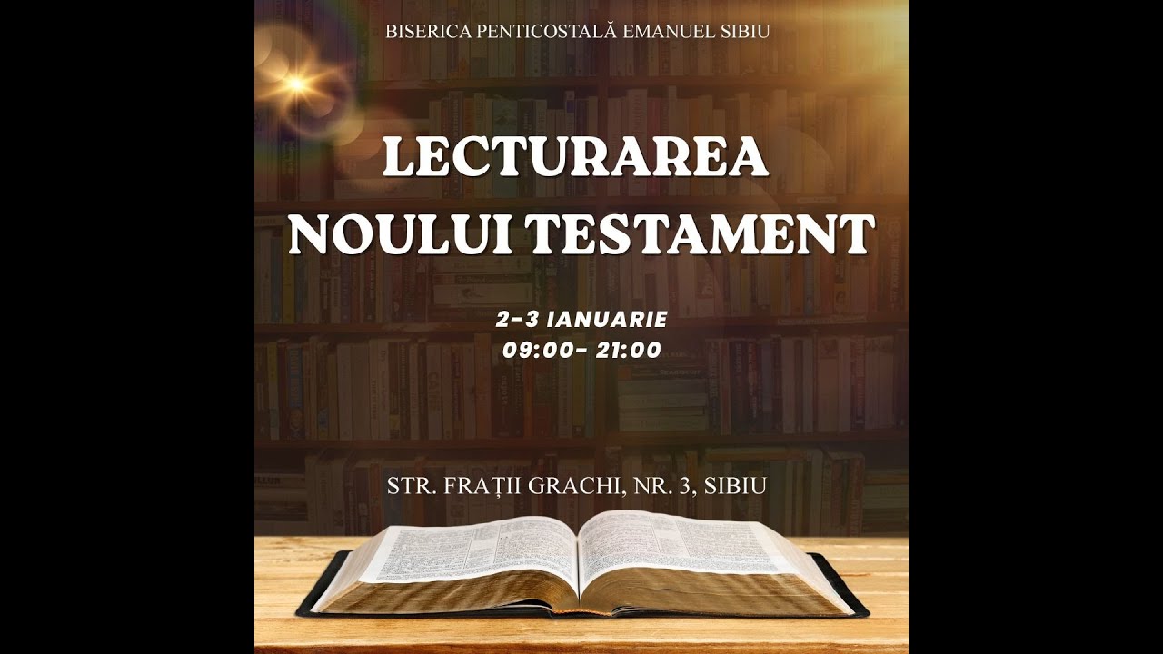 LECTURAREA NOULUI TESTAMENT 03.1.2026