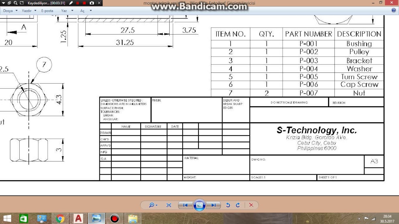 AUTOCAD montaj anteti