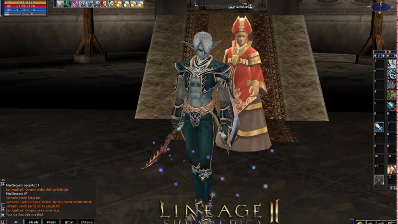 Guia :  Como un crear clan - Como subir el clan a lvl 3 - Como colocar la Crest o Bandera Lineage 2