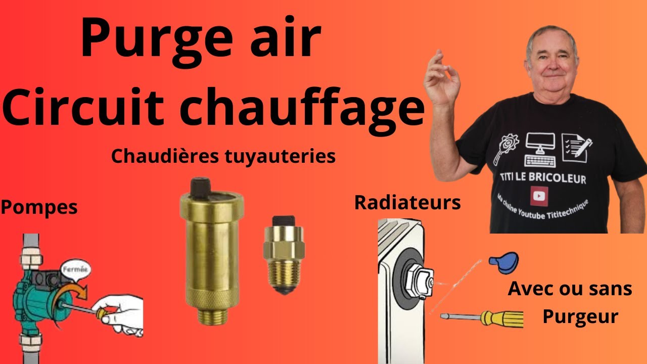 Purge complète d'un circuit de chauffage à eau .