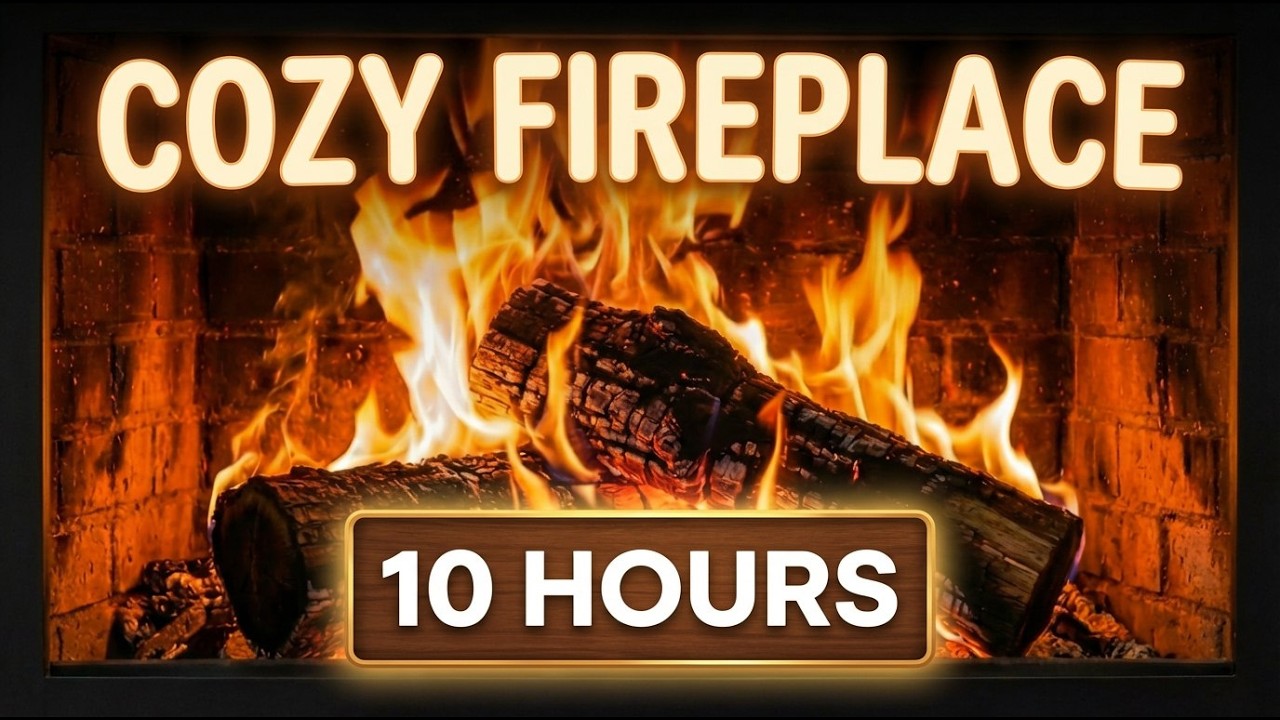 Cozy Fireplace for Your TV | 10 Hours Fire Crackling Ambience