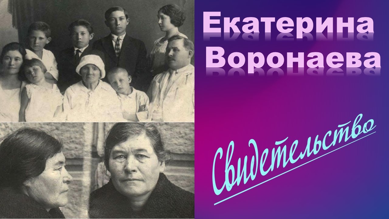 Екатерина Воронаева.  Свидетельство.