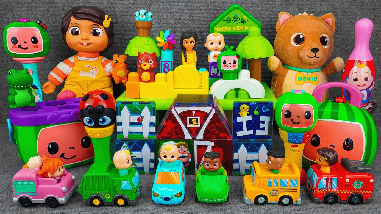 93 Minutes Satisfying with CoComelon JJ's Musical Barn Playset Unboxing Toys (ASMR)