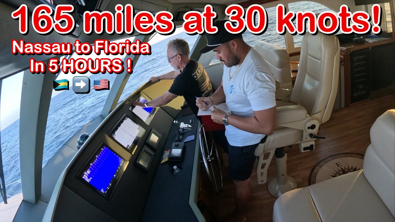 Nassau to Florida in a FAST Viking Sportfish: 165 Miles in 5 Hours, Burning 680 Gallons! 🛥️💨